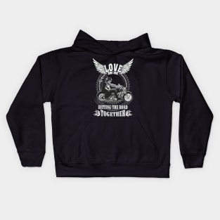 Love Is Hitting The Road Together Kids Hoodie